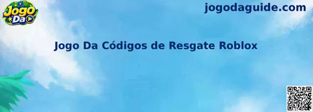 Jogo Da Códigos de Resgate Roblox